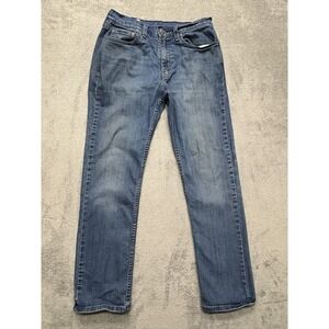 Levis‎ 514 Jeans Mens Measured 32x29 Blue Straight Leg Stretch Denim 99% Cotton